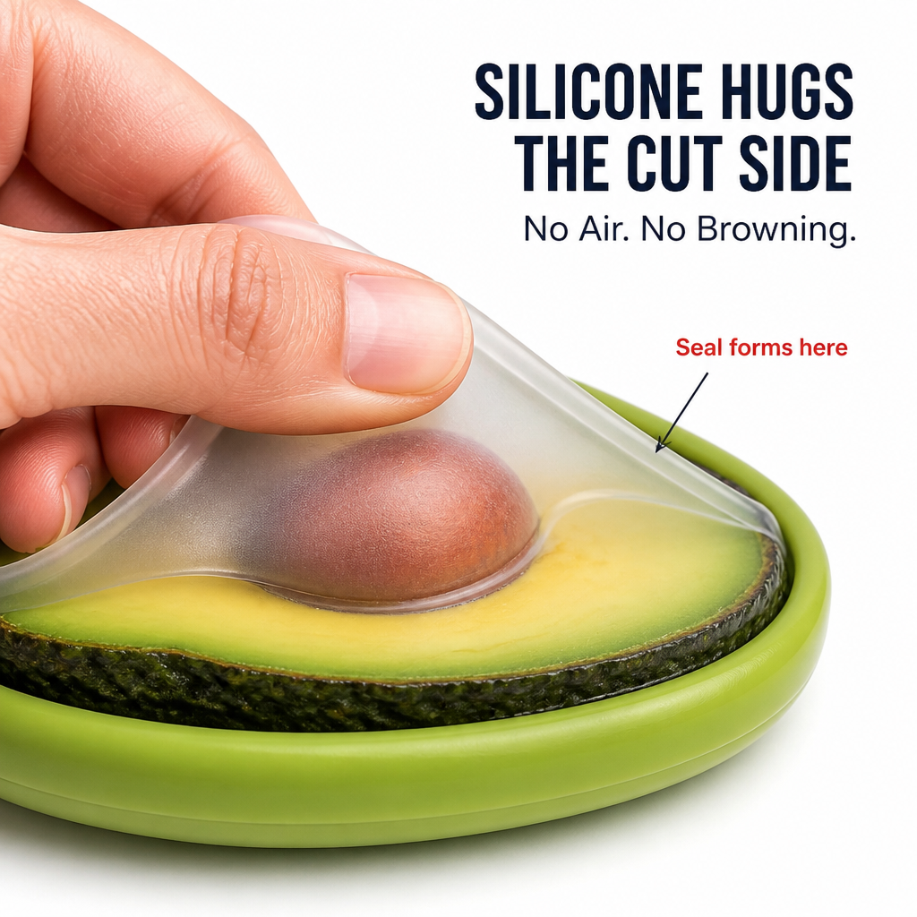 FreshSeal™ — Keep Cut Avocados, Onions and Tomatoes from Browning by Lunch