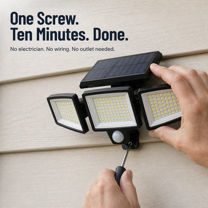 LumaRay™ — Illuminate Every Shadowy Spot With 270° Motion-Activated Solar Lighting