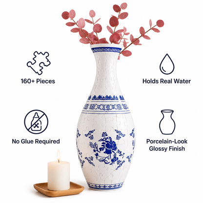BloomCraze™ — Click 160 Pieces Together Into a Porcelain-Style Vase That Fits Real Flowers