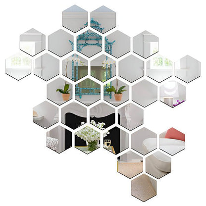 Hexmirror™ | Hexagon-Shaped Mirror Wall Sticker | 50% OFF