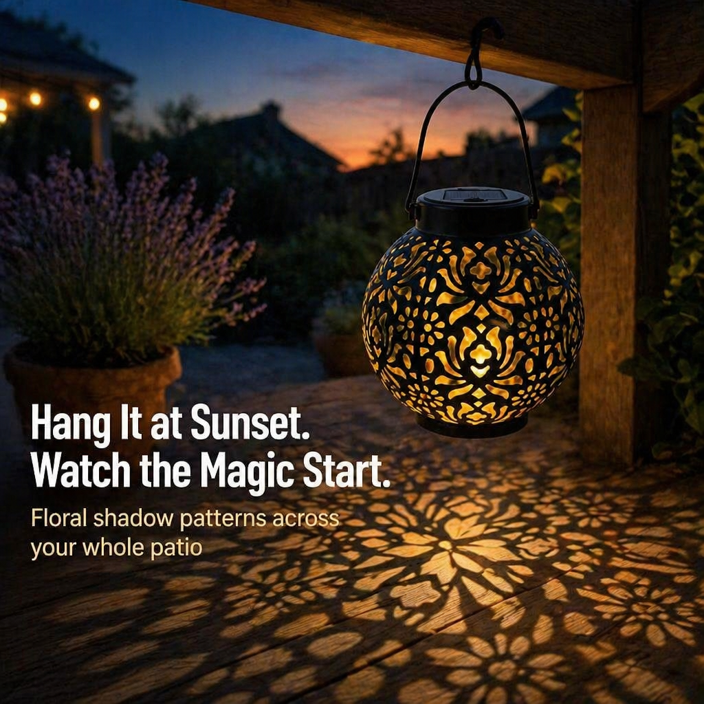 LumiFleur™ Solar Lantern — Project Floral Shadow Enchantment Throughout Your Backyard