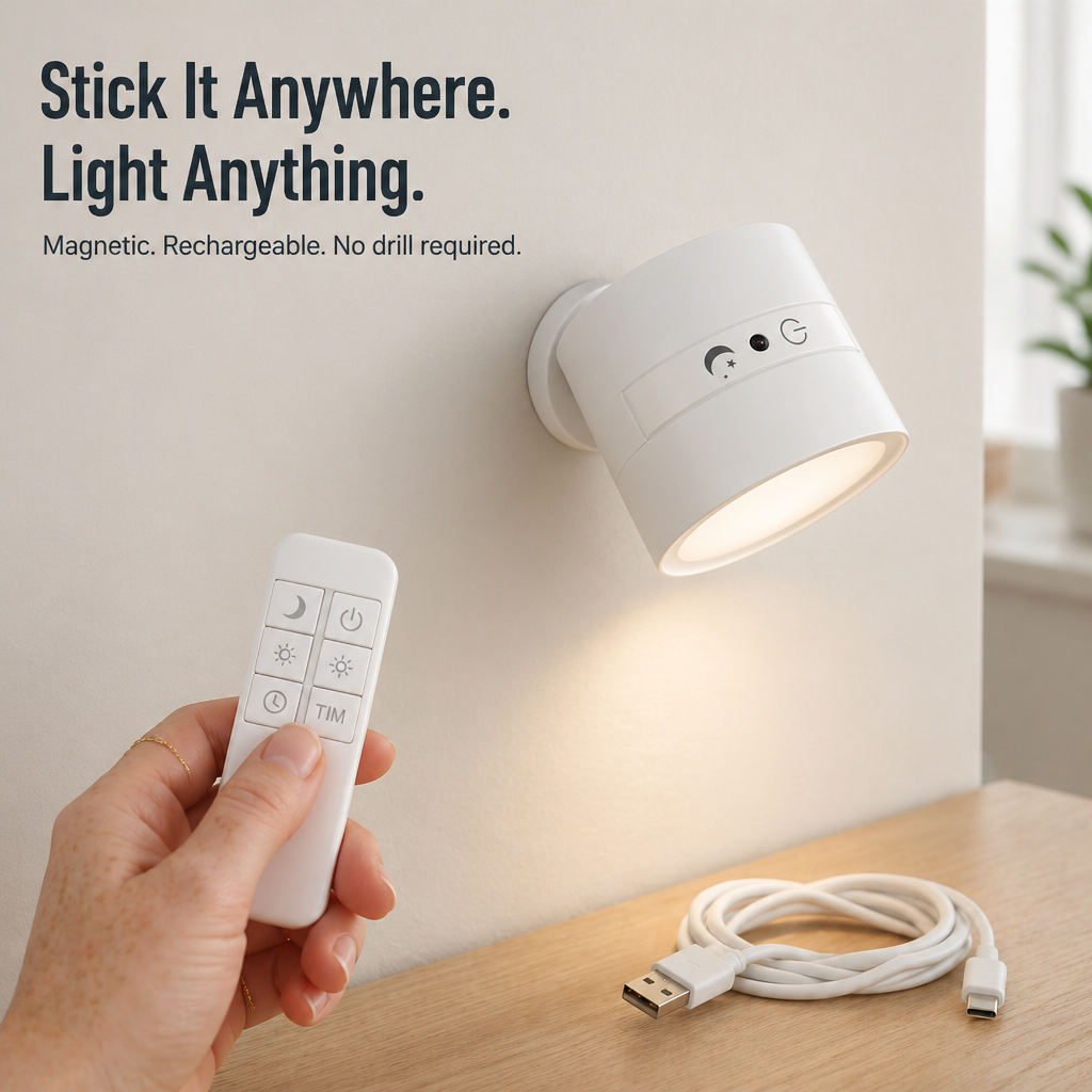 LumaFlex™ — Instantly Brighten Any Wall with Cordless Light in Under a Minute
