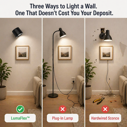 LumaFlex™ — Instantly Brighten Any Wall with Cordless Light in Under a Minute