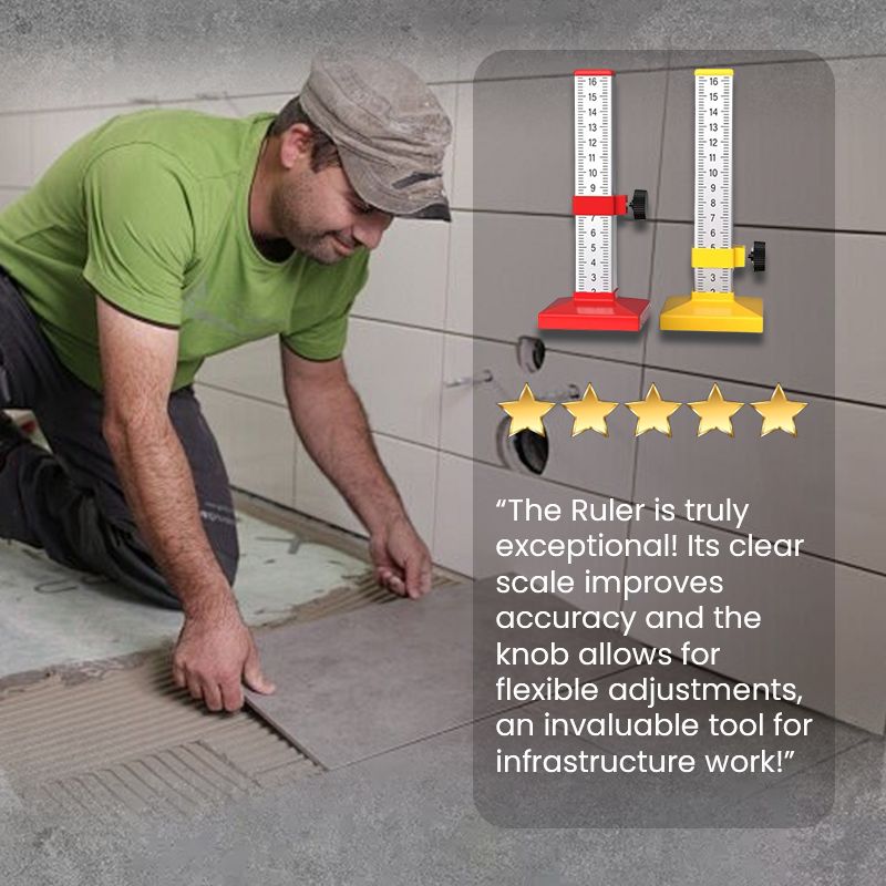 🔥Lay Floor Tile Level Height Measuring Ruler