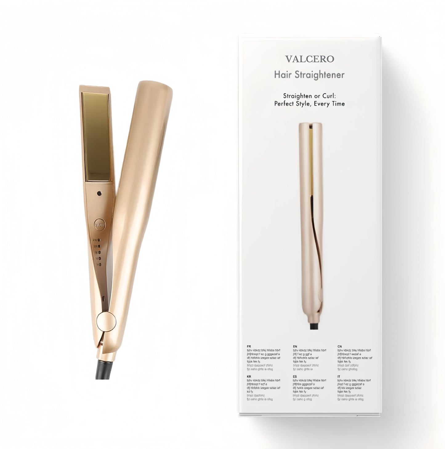 Valcero 2-in-1 Curling Iron & Hair Straightener