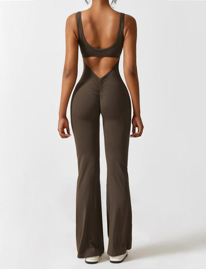 Paola™ V-Back Flared Jumpsuit