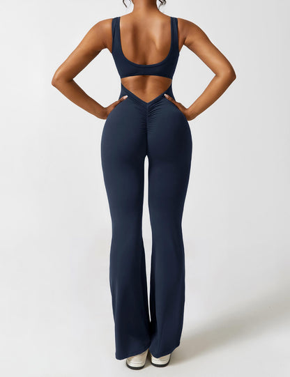 Paola™ V-Back Flared Jumpsuit